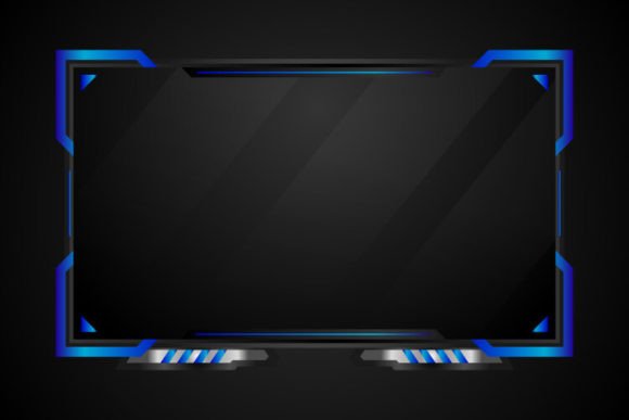 Abstract Blue and Grey Overlay Stream Graphics for Digital Product Creators