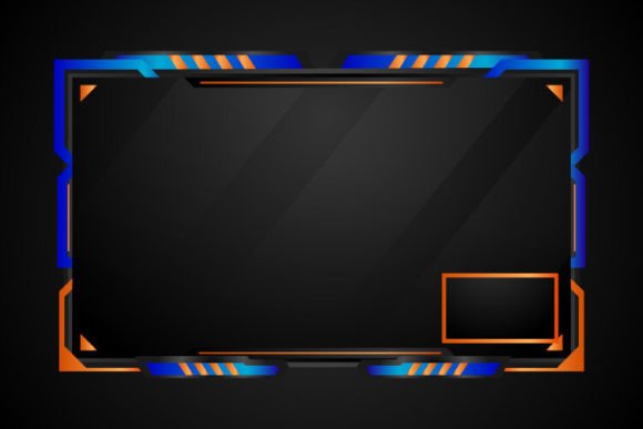 Abstract Blue and Orange Overlay Live Graphic Templates