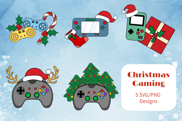 Christmas Gaming Bundle: Graphics for Crafts and Branding