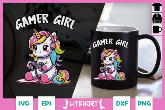 Gamer Girl Unicorn Gaming SVG Review