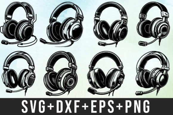 Gaming Headset Svg Bundle for Graphics and Crafts