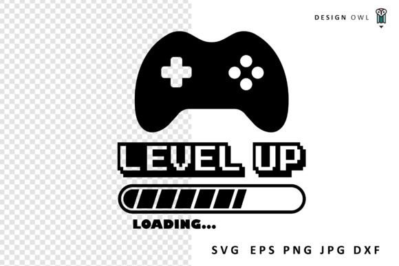 Level Up Loading - Gaming SVG for Graphics and Crafts