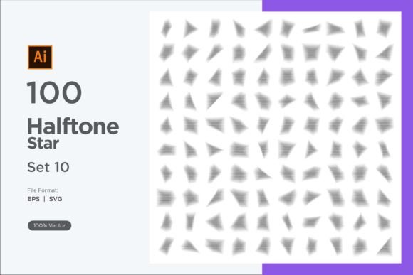 Stars Shape Halftone Background 100-10 for Web and Editorial Design
