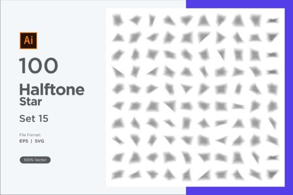 Stars Shape Halftone Background 100-15 - A Versatile Graphic Design Asset