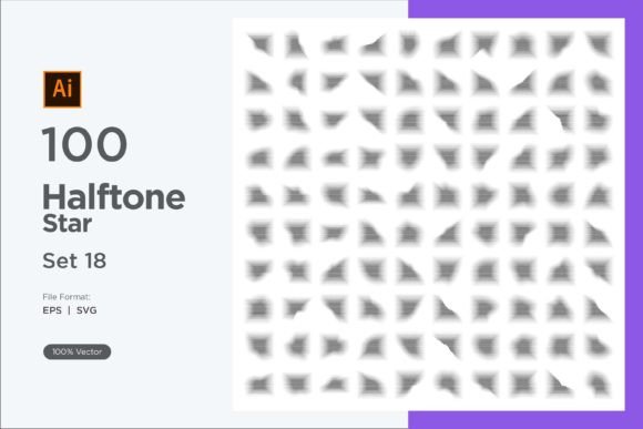 Stars Shape Halftone Background 100-18 for Branding and Marketing