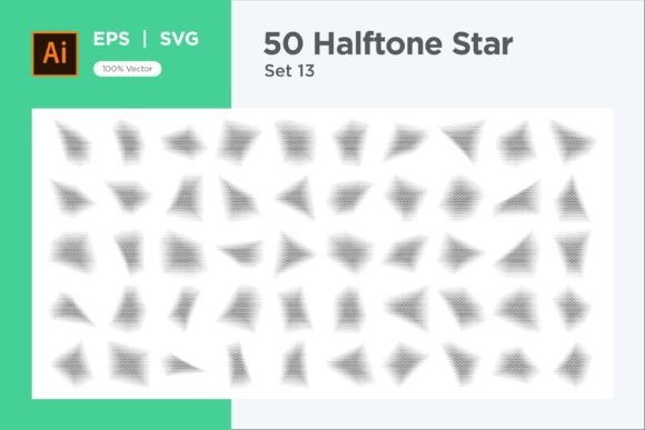 Stars Shape Halftone Background 50-13 Graphics Review