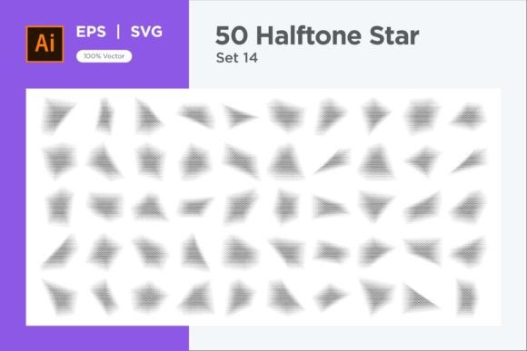Stars Shape Halftone Background 50-14: A Review of Modern Graphics