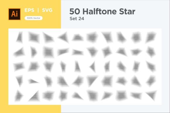 Stars Shape Halftone Background 50-24 Graphics & Decorative Elements Review