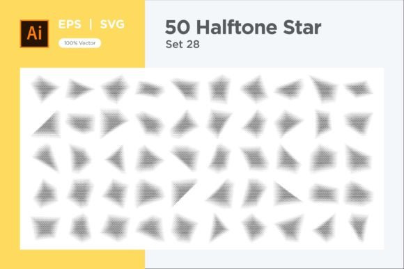 Stars Shape Halftone Background 50-28 Graphics for Decorative Elements
