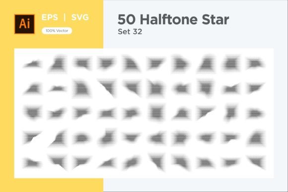 Stars Shape Halftone Background 50-32 Review