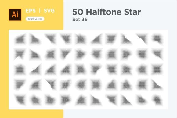 Stars Shape Halftone Background 50-36 for Blog and Web Design
