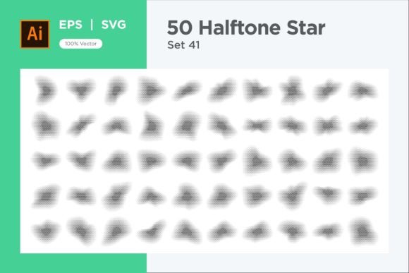 Stars Shape Halftone Background 50-41 Review